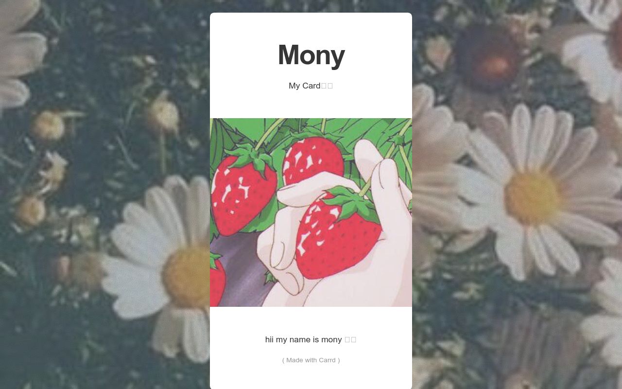 Carrd profile picture for @mony